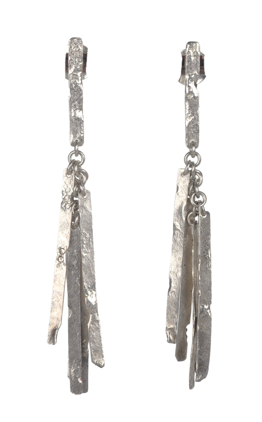 Messy hair earrings