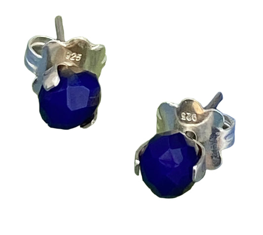 Blue crystal studs earrings
