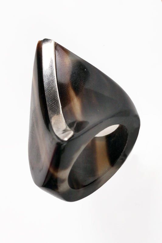 Cocktail ring with sterling silver